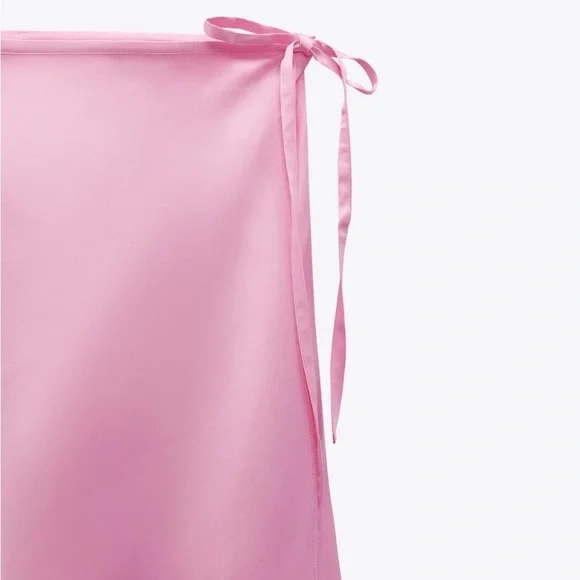 Zara Pink Satin Effect Mini Skirt - Picture 16 of 17